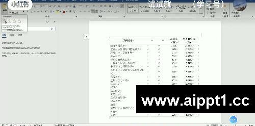 excel+word三线表